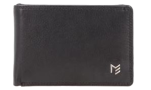 Manage 'Quattro' Minischeintasche mit RFID-Schutz echt italienisches Rindleder schwarz 
