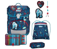 Scout 'Neo Set ' Exklusiv Schulranzenset 4tlg. LED white unicorn 21,5 l, 1250 g 