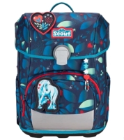 Scout 'Neo Set ' Exklusiv Schulranzenset 4tlg. LED white unicorn 21,5 l, 1250 g 