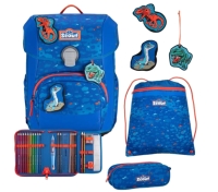 Scout 'Neo Set Exklusiv' Schulranzenset 4tlg. 21,5l 1,2Kg Superflash Blue Dino 