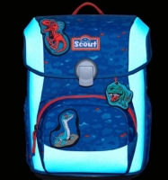 Scout 'Neo Set Exklusiv' Schulranzenset 4tlg. 21,5l 1,2Kg Superflash Blue Dino 