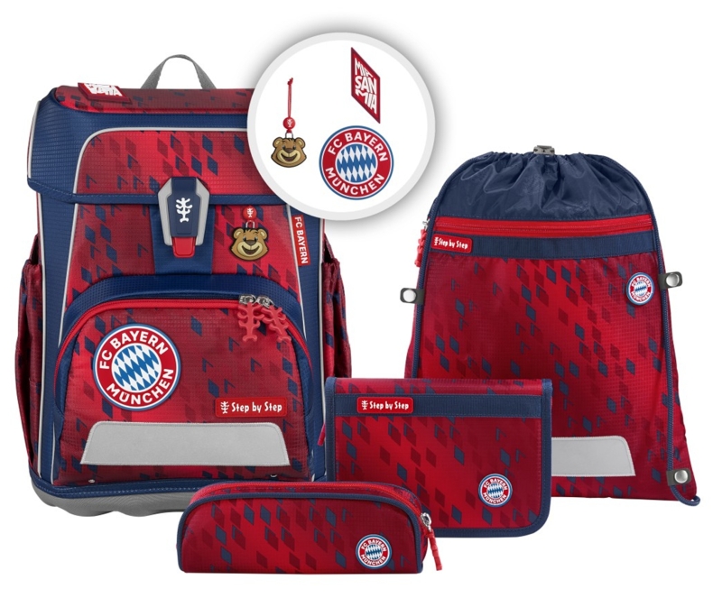 Step by Step FC Bayern 'Mia san Mia' Cloud Schulrucksack-Set mit Easy Belt Hüftgurt 5tlg. 990g