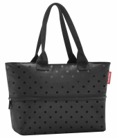 Reisenthel 'Shopper e1' Einkaufstasche erweiterbar 12/18l glossy dots black