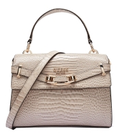 Guess 'Silvye' Top Handle Flap Handtasche taupe