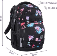 Coocazoo 'Porter' Schulrucksack 1,350kg 30+5l Floral Artnight