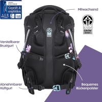 Coocazoo 'Porter' Schulrucksack 1,350kg 30+5l Floral Artnight