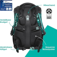 Coocazoo 'Porter' Schulrucksack 1,350kg 30+5l Pixel Blox