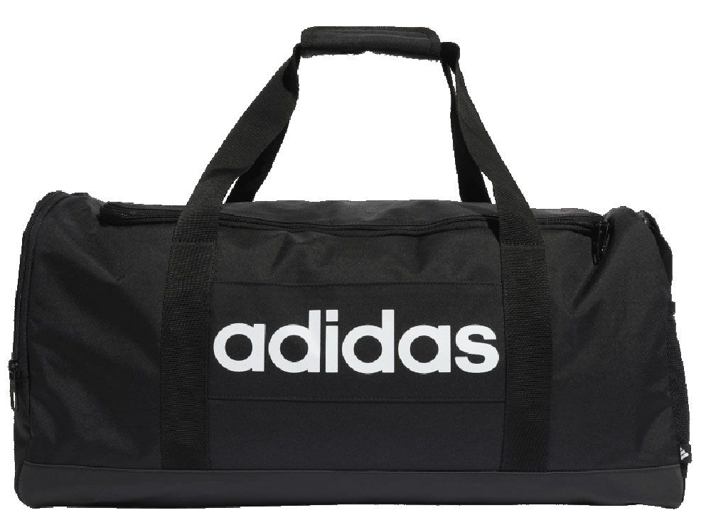 Adidas 'Linear Duffel M' Sporttasche schwarz/weiß