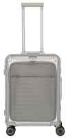 Travelite 'Next 2.0' 4-Rad-Bordtrolley mit Vortasche S 55cm 4,6kg 41l  Aluminium silber