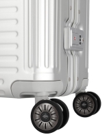 Travelite 'Next 2.0' 4-Rad-Bordtrolley mit Vortasche S 55cm 4,6kg 41l  Aluminium silber