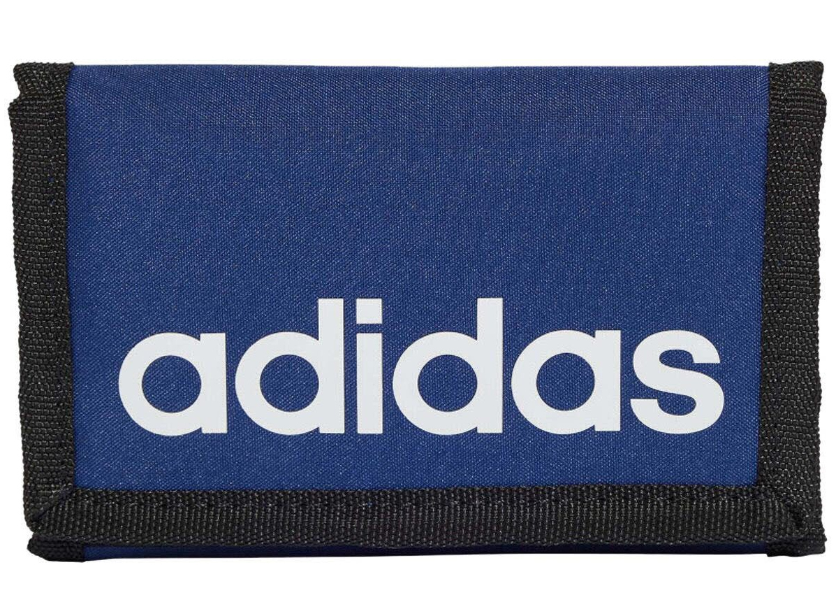Adidas 'Linear Wallet' Geldbeutel mit Klettverschluss d.-blau/weiß