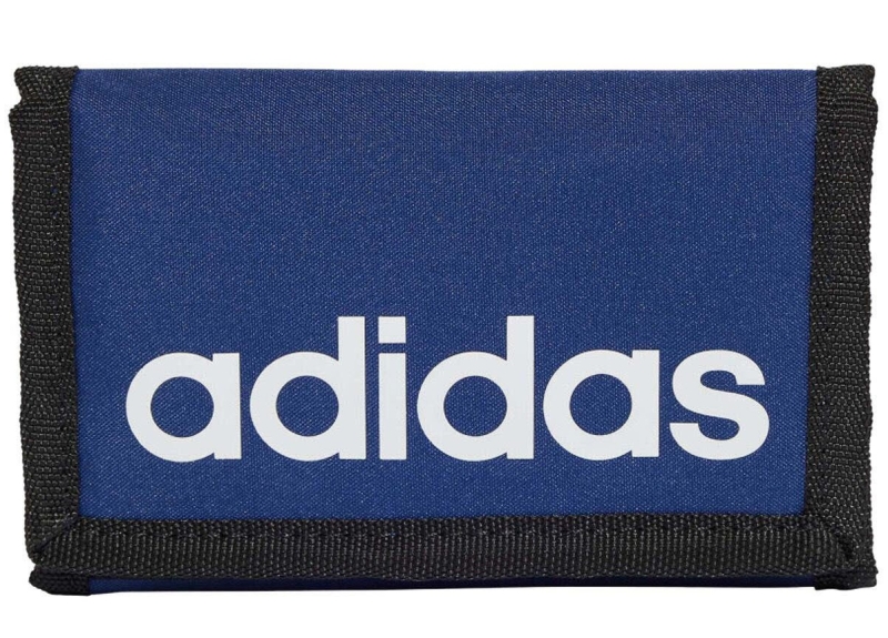 Adidas 'Linear Wallet' Geldbeutel mit Klettverschluss d.-blau/weiß