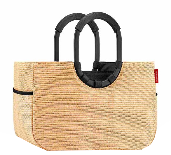 Reisenthel  'loopshopper M' mit Alugriffen und Organizer raffia black