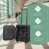 Travelite 'Jetpack' Easy 2 Cabin 2-Rad Bordtrolley 40cm 1,7kg 21l schwarz