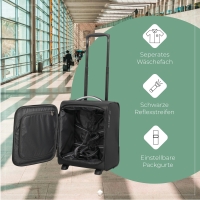 Travelite 'Jetpack' Wings 2 Cabin 2-Rad Bordtrolley 40cm 1,8kg 25l schwarz