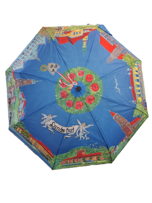 Gref 'Palas' Taschenschirm Motiv Landshut gemalt