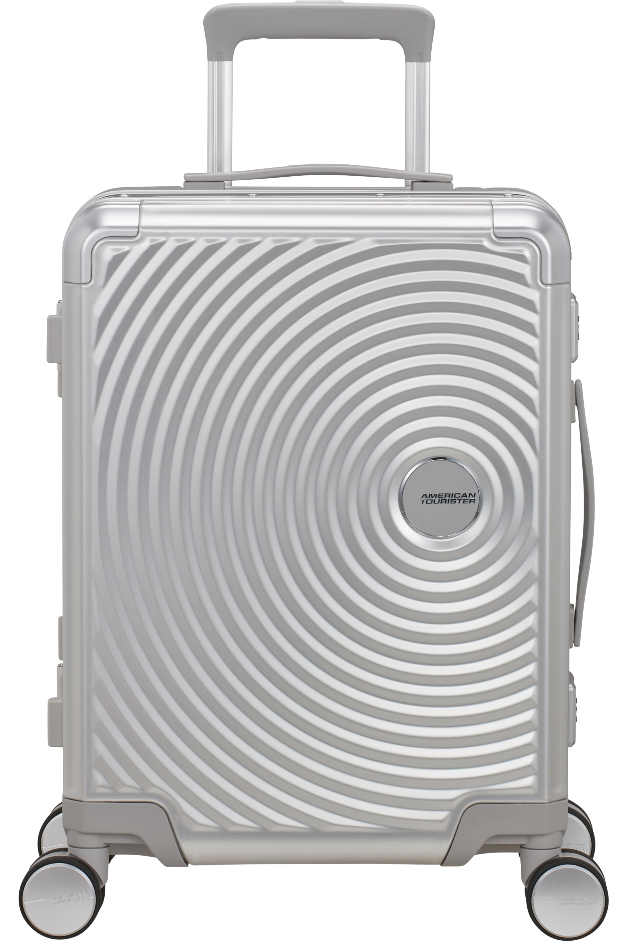 American Tourister 'Soundbox Alu' Spinner 55cm 4,4kg 39l silver