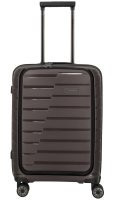 Travelite 'Air Base' 4-Rad-Bordtrolley S 55cm mit Vortasche für Laptop 2,6kg 43l coffee