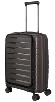 Travelite 'Air Base' 4-Rad-Bordtrolley S 55cm mit Vortasche für Laptop 2,6kg 43l coffee