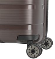 Travelite 'Air Base' 4-Rad-Bordtrolley S 55cm mit Vortasche für Laptop 2,6kg 43l coffee