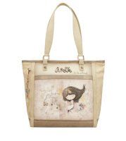 Anekke 'Memories'  Langgriff-Shopper hell gemustern