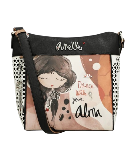 Anekke 'Alma' Damen Umhängetasche braun/schwarz