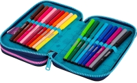 Mc Neill 'Stitch' Design Nr. 268 Etui gefüllt, Jumper mit 2 Reißverschlüssen blau 