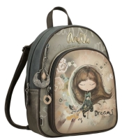 Anekke 'Real' Damenrucksack gestanzt Comicprint beige/grau