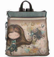 Anekke 'Real' Damenrucksack gestanzt Comicprint beige/grau