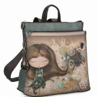 Anekke 'Real' Damenrucksack gestanzt Comicprint beige/grau