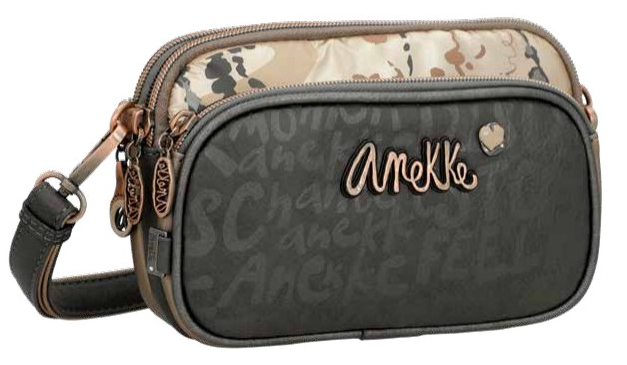 Anekke 'Real' Schultertasche Querformat klein beige