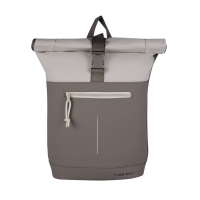 New Rebels 'Backham - New York' Rolltop Rucksack mit Laptopfach 16L taupe/beige