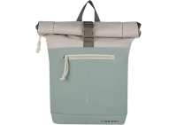 New-Rebels 'Backham - New York' Rolltop Rucksack mit Laptopfach 16l salie green/beige