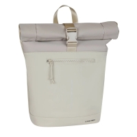 New Rebels 'Bruce - New York' Rolltop Rucksack mit Laptopfach aufsteckbar 16l beige
