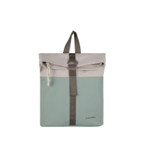 New-Rebels 'Backham - Los Angeles' Roll-up Rucksack BP Mini salie grenn/beige