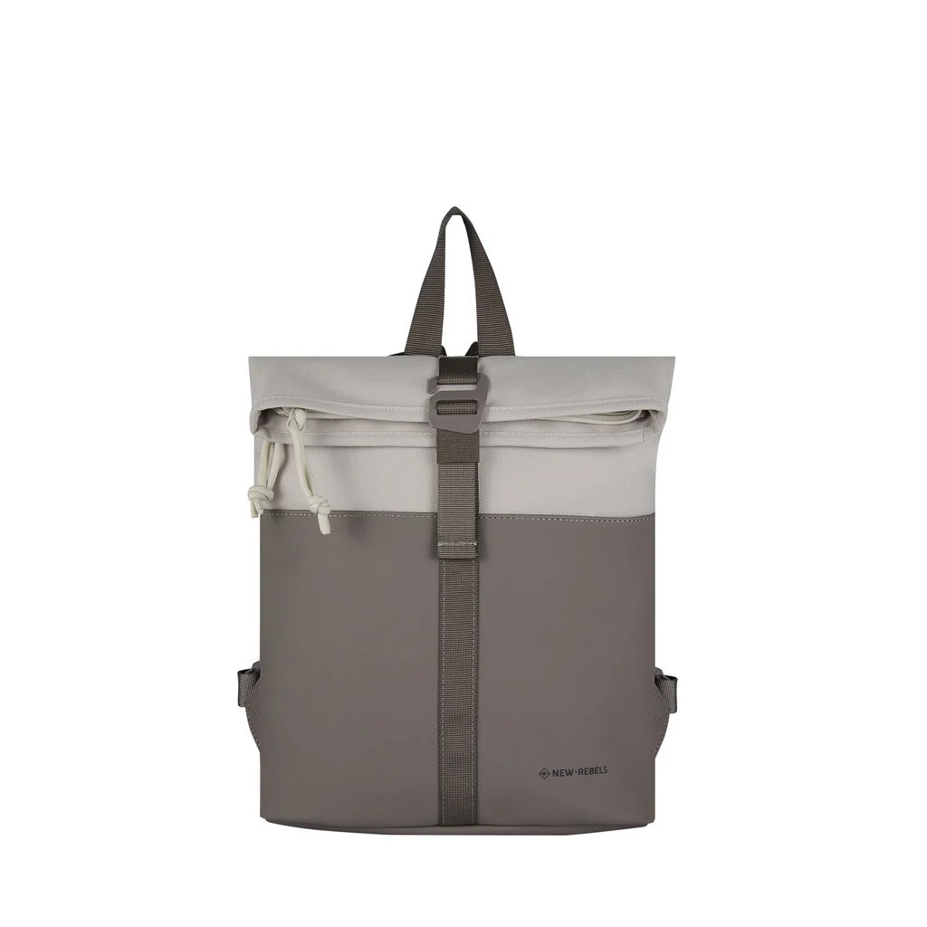 New-Rebels 'Backham' Los Angeles Roll-up Rucksack Mini taupe/beige