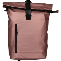Black Hawk Rollup-Rucksack aus PU mit Laptopfach Metalic rose