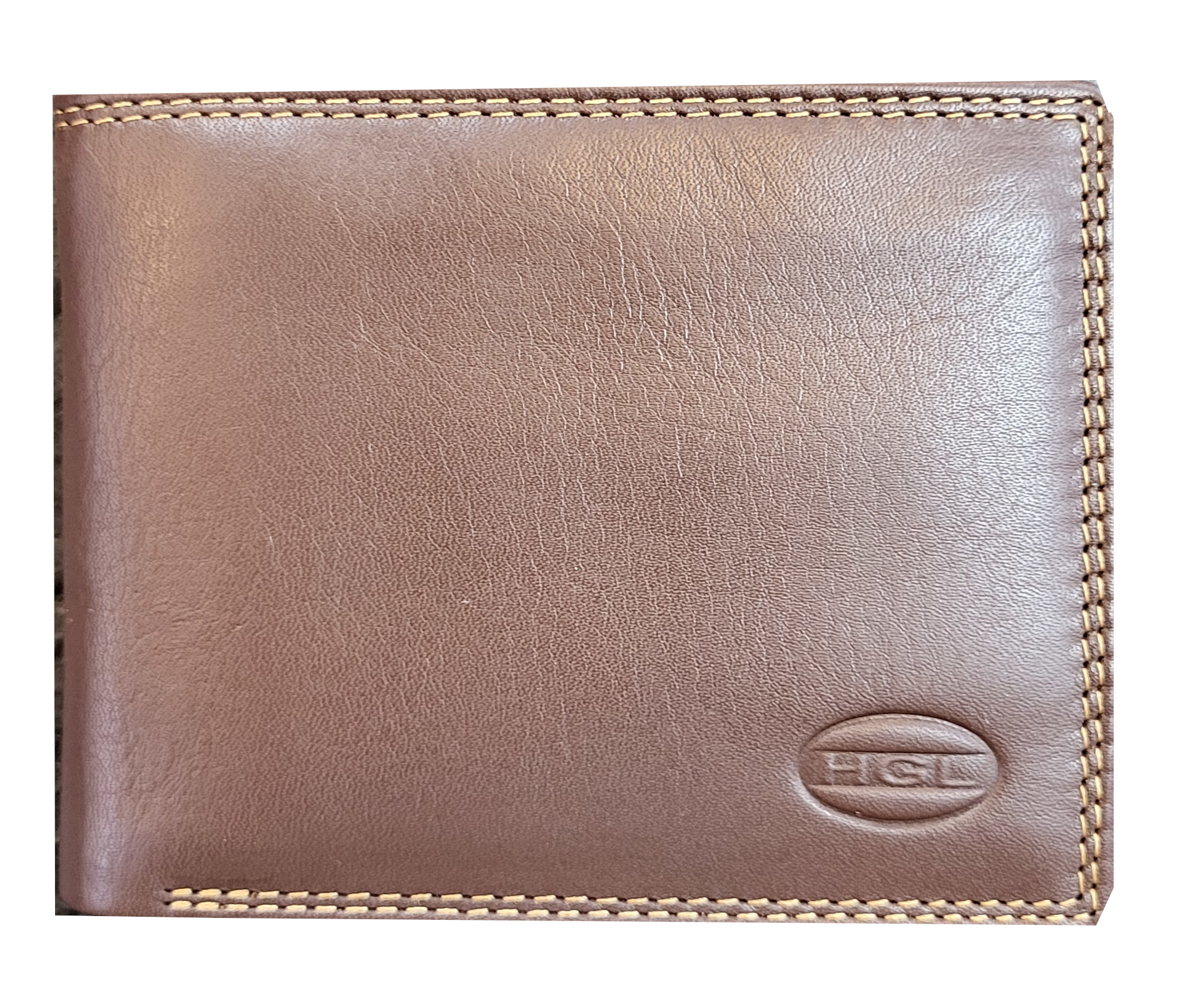 HGL Scheintasche mit Klappe, RFID-Schutz echt Leder braun