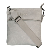 New Bags Schultertasche aus PU lightgrey