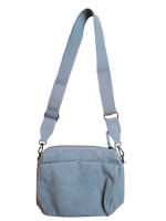 New Bags Schultertasche aus PU lightgrey