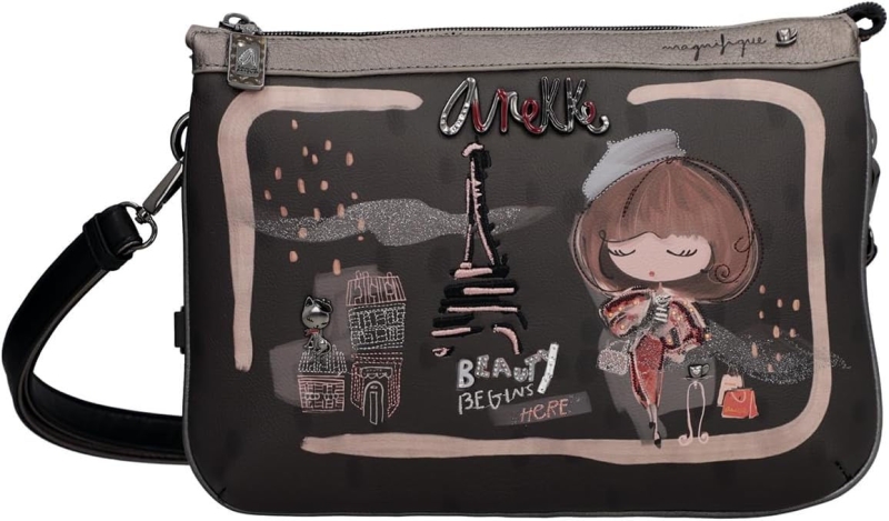 Anekke 'Mademoiselle' Damenschultertasche braun/beige