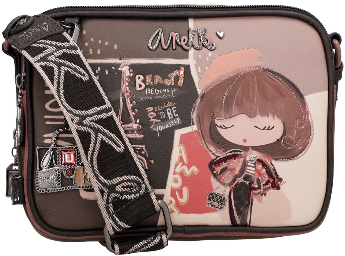 Anekke 'Mademoiselle' Damenschultertasche beige