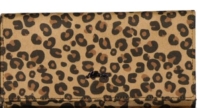 New Design Langbörse aus Spinnstoff brown leo