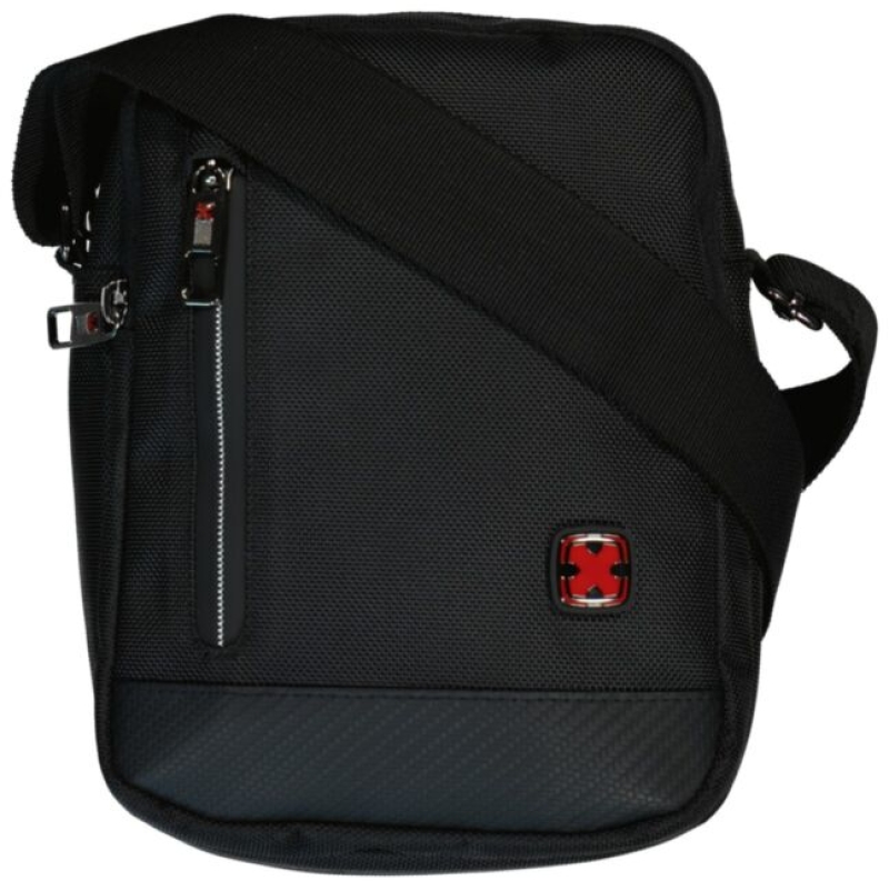 Travel ´N´ Meet Schultertasche aus Spinnstoff Schwarz