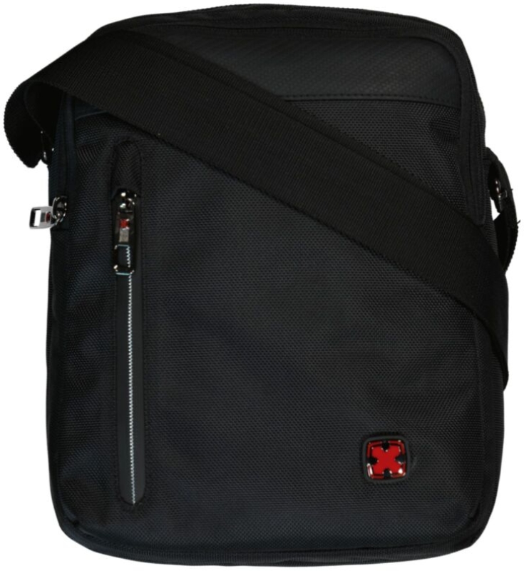 Travel ´N´ Meet Schultertasche aus Spinnstoff Schwarz