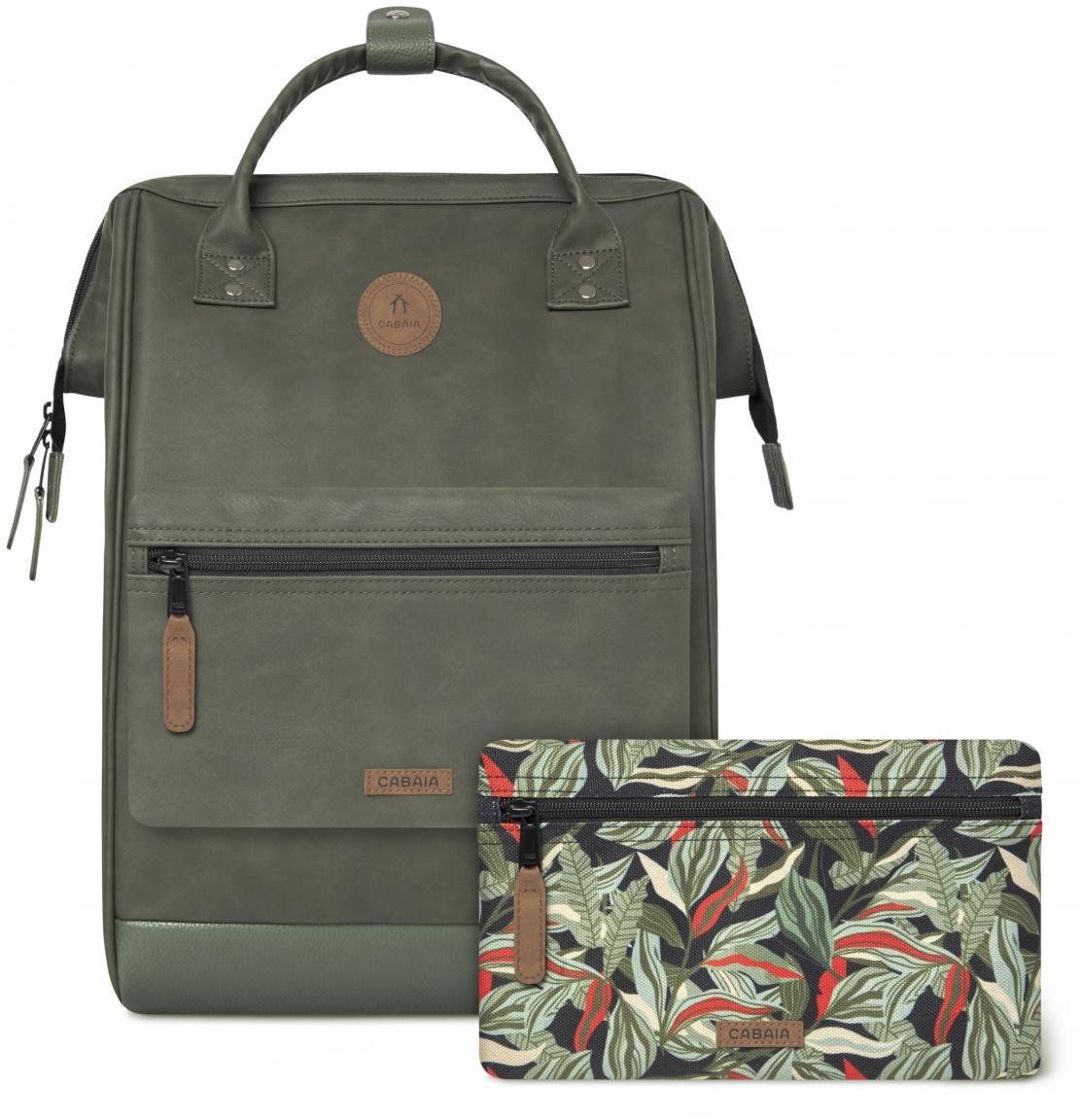 Cabaia 'Adventurer' Seoul Rucksack L mit Vortasche wechselbar kaki