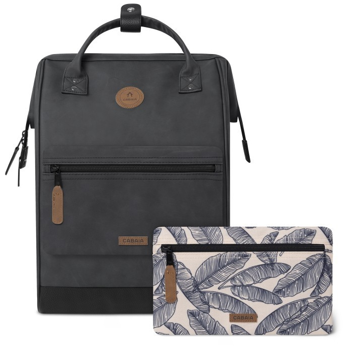 Cabaia'Adventura' Le Havre Rucksack L mit Vortasche wechselbar black