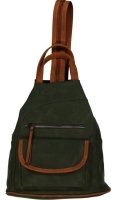 Dernier Rucksack aus PU Oliv Cogan