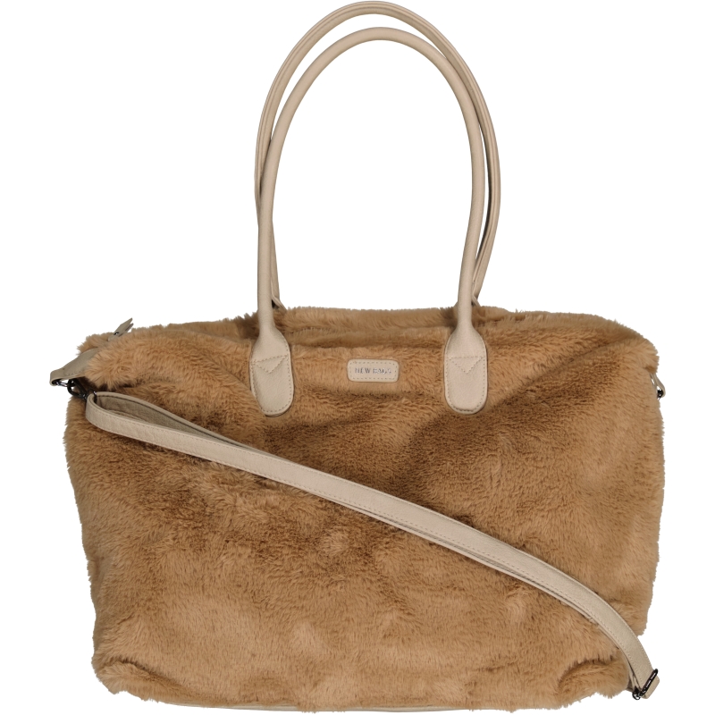 New Bags Handtasche aus Spinnstoff Natur