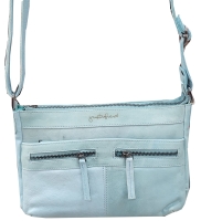 leather bag 'Penelope' Schultertasche  S Soft Blue